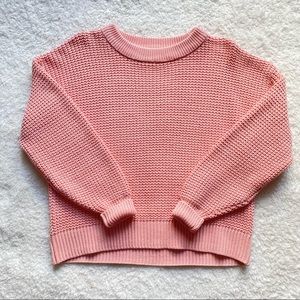 Sugar Coral shaker stitch sweater